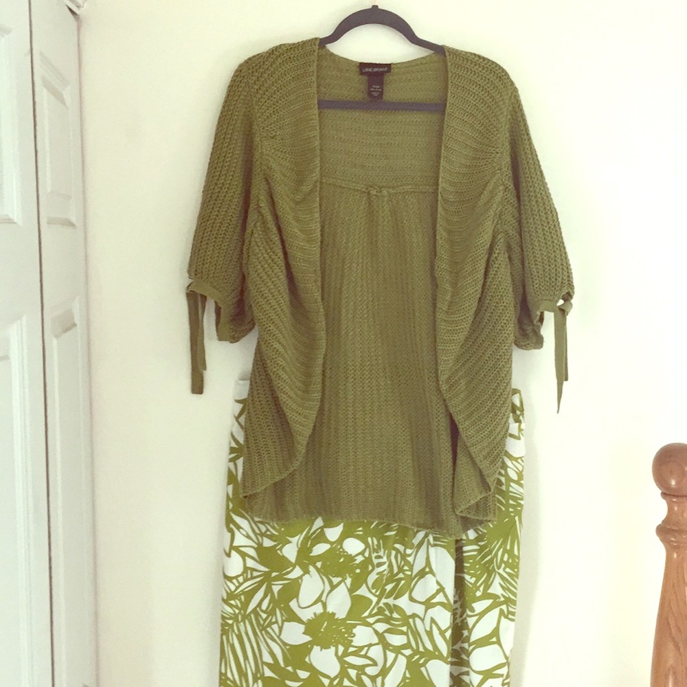 Lane Bryant short sweater w sarong skirt